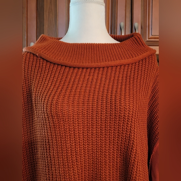 Easel Rust Oversized Knit Sweater Women's Size Small NWT - Picture 4 of 11